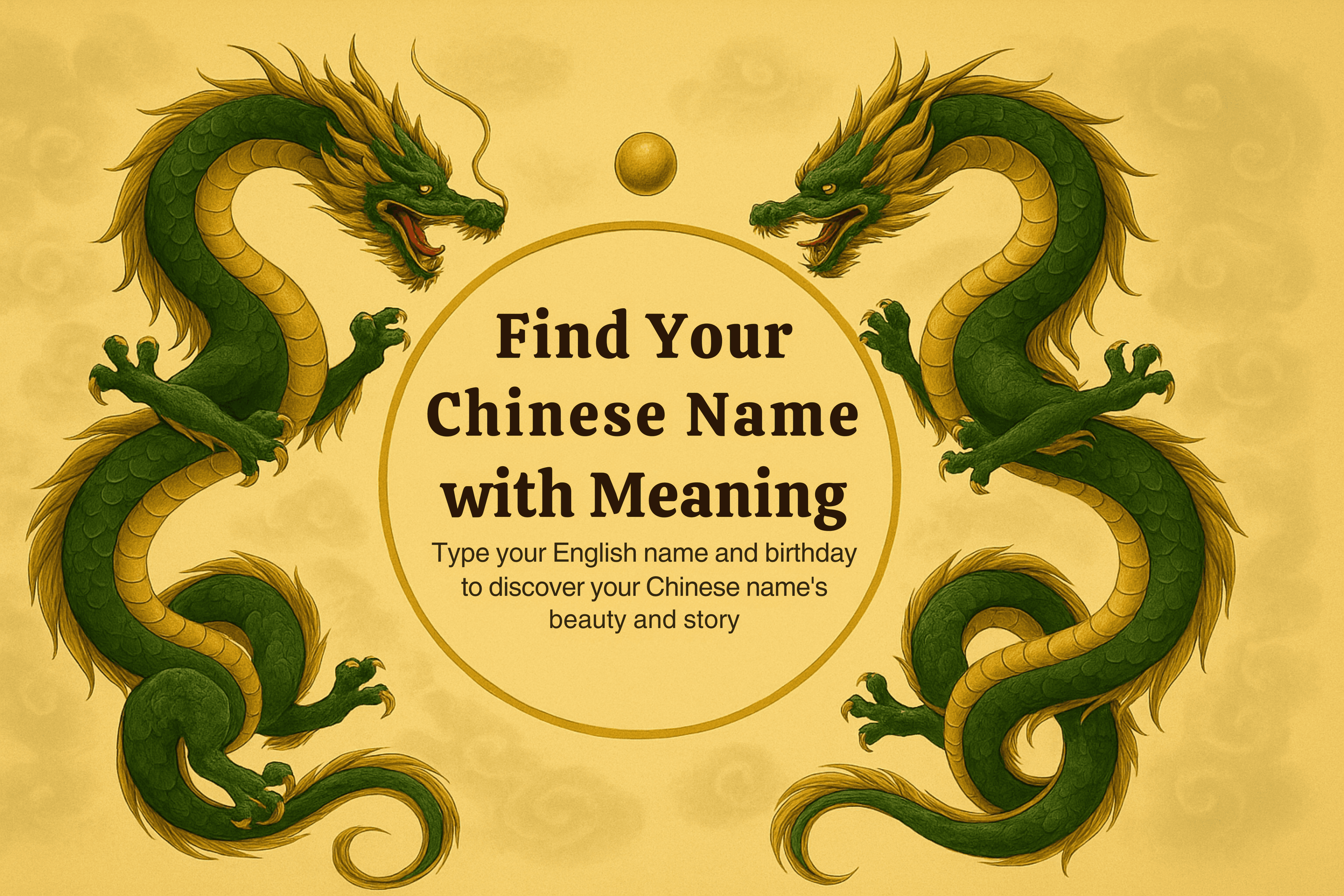 Two Chinese dragons guarding a golden pearl